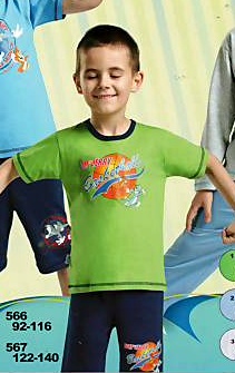 Taro, dětské pyžamo 566-T&J Basket, šedý melír, vel. 116