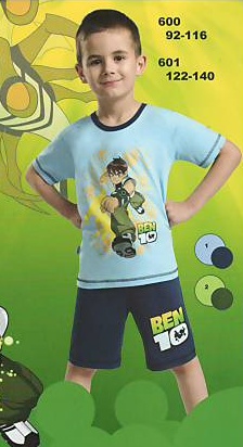 Taro, chlapecké pyžamo 601-Ben, krátký rukáv, modrá, vel. 134