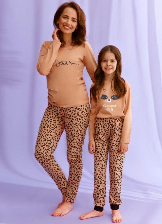 Taro, dívčí pyžamo 2586-Suzan, hnědá, vel. 122