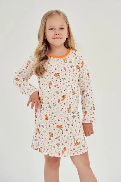 Dětská noční košile 3034/1-Nell, dlouhý rukáv, vel. 128, 134, 140