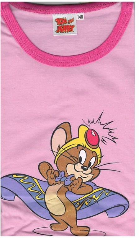 Taro, dětské pyžamo 570-T&J, dlouhý rukáv, šedý melír a růžové kalhoty, vel. 92