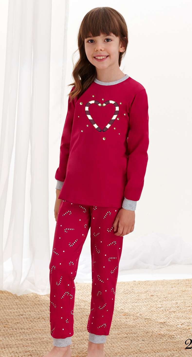 Taro, dětské pyžamo 433-Ada, dlouhý rukáv, šedý melír, vel. 104