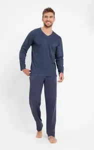 Pánské pyžamo 3070-Trevor, dlouhý rukáv, vel. 3XL, 4XL