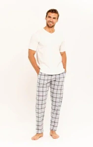 Pánské pyžamo 3297-Clif, krátký rukáv+dlouhé nohavice, vel. L, XL, XXL