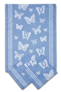 Kuchyňská utěrka Motýlci, různé barvy  - balení 3 ks