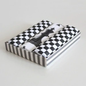 Dámský kapesník L59, šachy, balení 3 kusy 