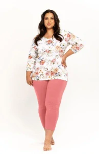 Dámské pyžamo 3262-Louisa, dlouhý rukáv, vel. XXL, 3XL