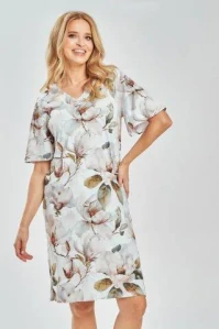 Dámská noční košile 3534-Afrodyta, krátký rukáv, bílá, vel. L, XL