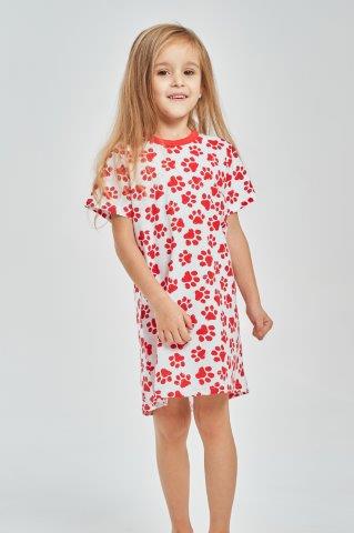 Dětská noční košile 3549-Nala, krátký rukáv, bílá, vel. 122, 128, 134, 140