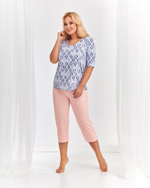 Taro, dámské pyžamo 2372-Lidia, modrá, vel. XXL