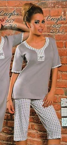 Taro, dámské pyžamo 808-Cecylia, krátký rukáv, růžová, vel. L