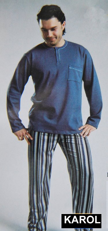 Taro, pánské pyžamo 242-Karol,hnědá, vel. L