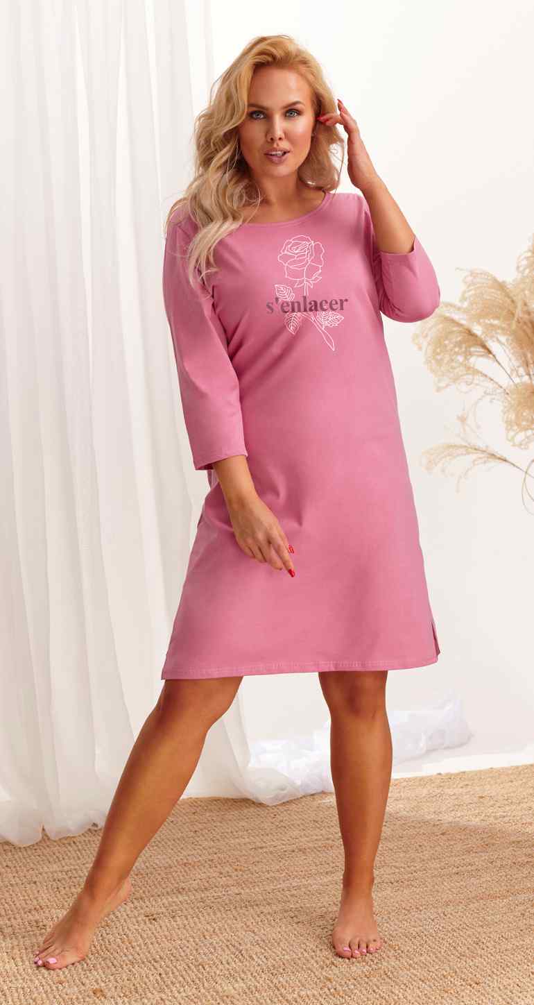 Dámská noční košile 2461-Jula, 3/4 rukáv, vel. 4XL
