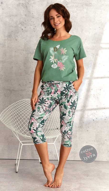 Dámské pyžamo 2491-Kali, krátký rukáv, vel. L, XL