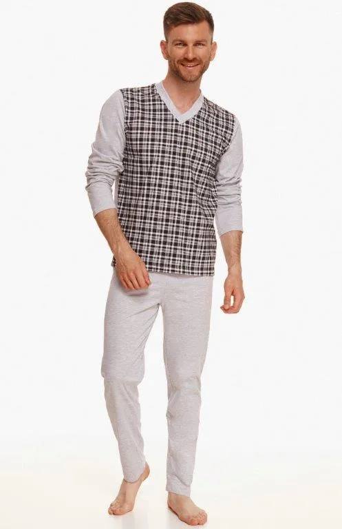 Pánské pyžamo 2634-Victor, dlouhý rukáv, vel. 4XL, 5XL, 6XL
