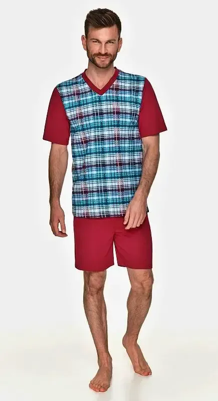 Pánské pyžamo 2735-Anton, krátký rukáv, vel. 6XL