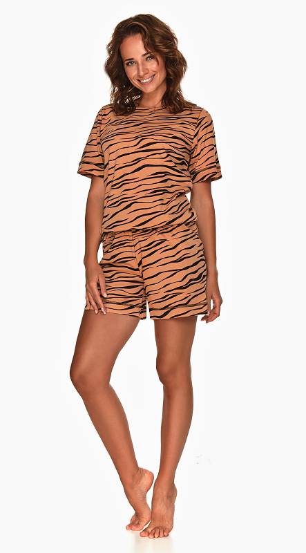 Taro, dámské pyžamo 2673-Olena, hnědá, vel. S