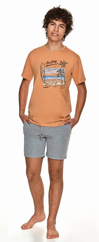 Taro, chlapecké pyžamo 2743-Wadim, skořicová, vel. 152