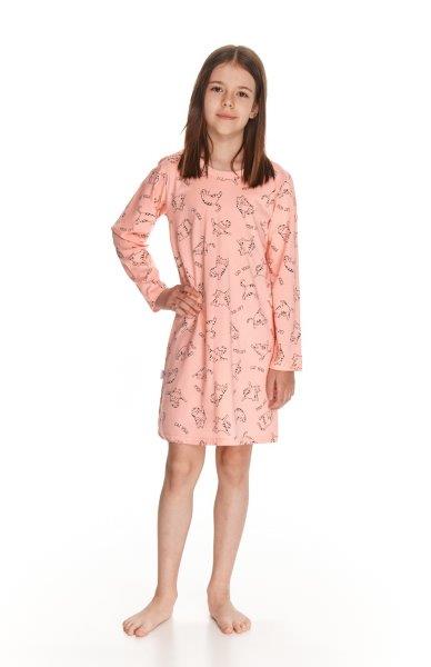 Taro, dětská noční košile 2783-Ida, dlouhý rukáv, růžová, vel. 110