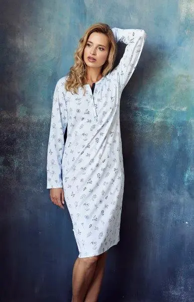 Dámská noční košile 2972-Magnolia, dlouhý rukáv, vel. M