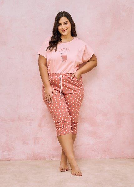 Dámské pyžamo 3158-Frakie, krátký rukáv, vel. XXL, 3XL
