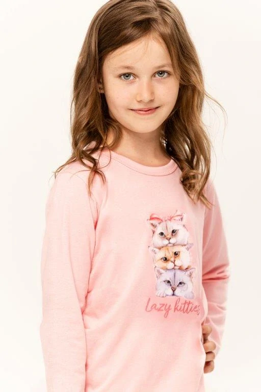 Tato, dětské pyžamo 3276-Tilly, dlouhý rukáv, růžová, vel. 128