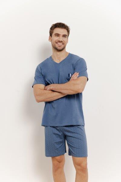 Taro, pánské pyžamo 3397-Henry, krátký rukáv, jeans, vel. M