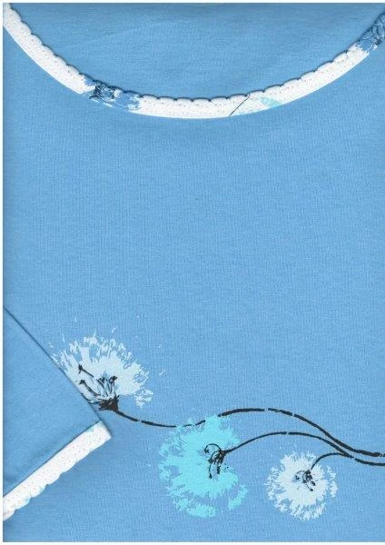 Taro, dámské pyžamo 209-Magda, krátký rukáv, modrá, vel. 5XL