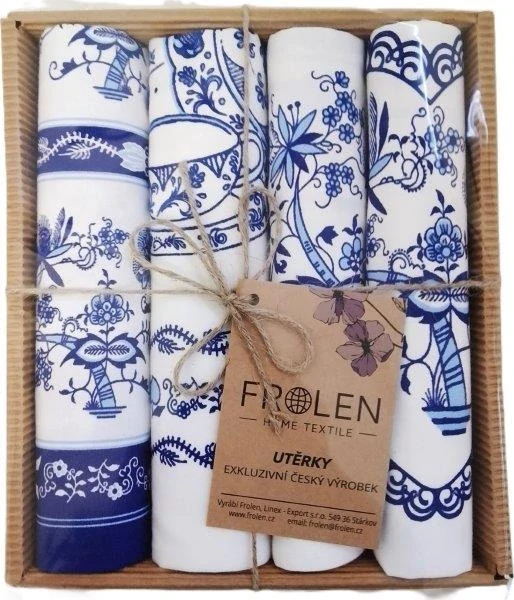 Utěrka s cibulovým vzorem -  4 ks v eko balení