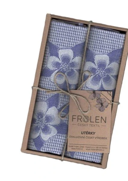 Utěrka Kolumbinka vaflová - 2 ks v eko balení, fialová