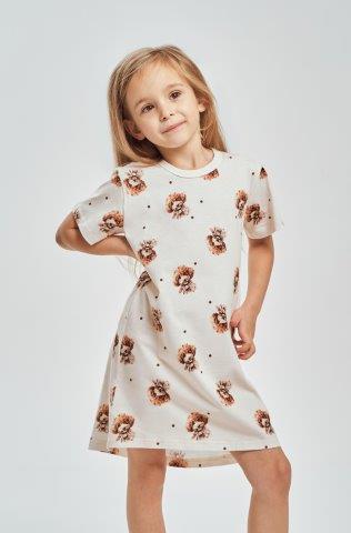 Taro, dětská noční košile 3548-Coco, krátký rukáv, žlutá, vel. 116