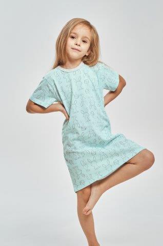 Taro, dětská noční košile 3549-Nala, krátký rukáv, bílá, vel. 110