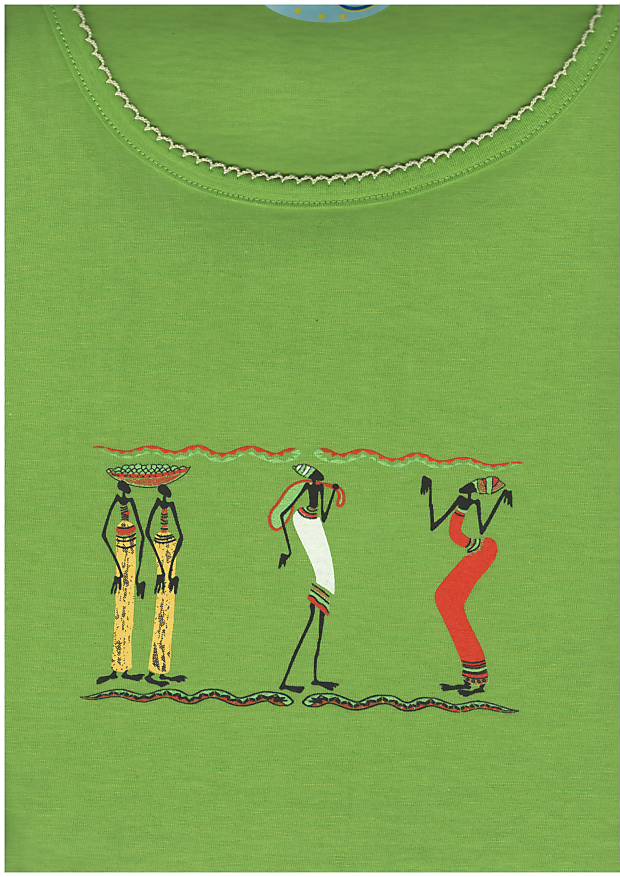 Taro, dámská noční košile 283-Cesia, dlouhý rukáv, modrá s motivem slůňat, vel. M