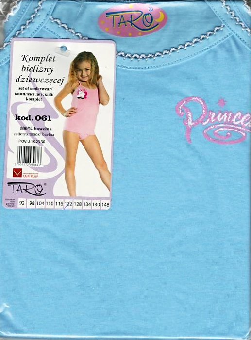 Taro, dívčí souprava košilka+kalhotky, modrá, vel. 128