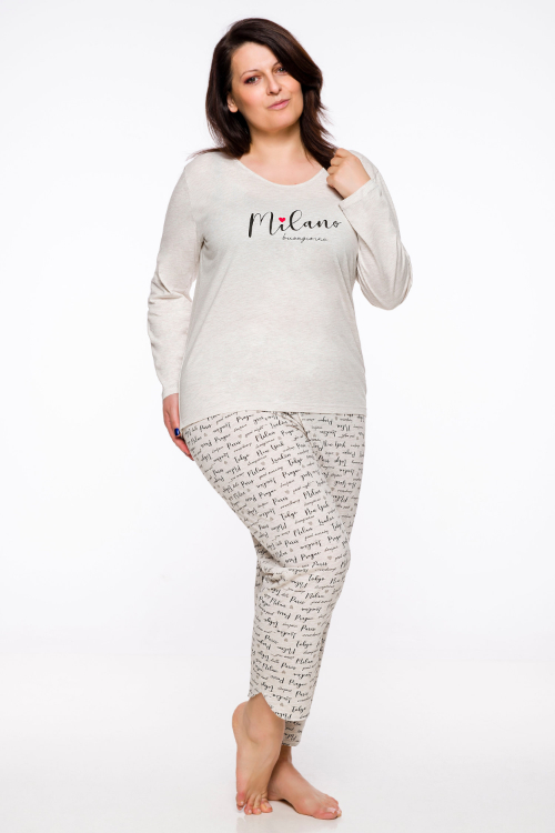 Taro, dámské pyžamo 2326-Rita, béžová, vel. 3XL