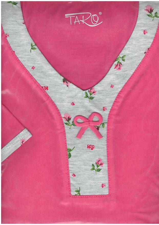 Taro, dámské pyžamo 808-Cecylia, krátký rukáv, růžová, vel. L