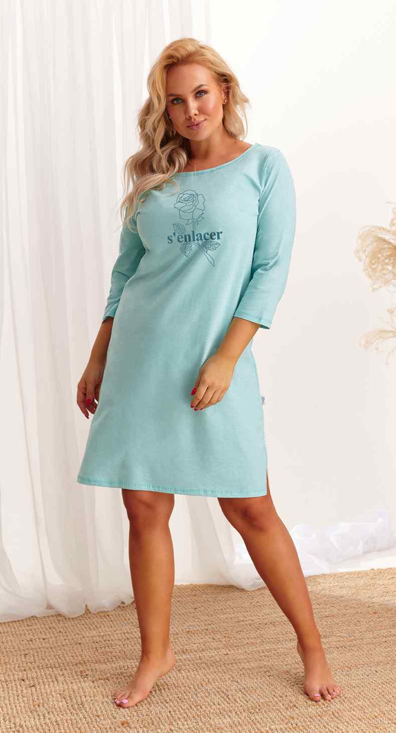 Dámská noční košile 2461-Jula, 3/4 rukáv, vel. 4XL