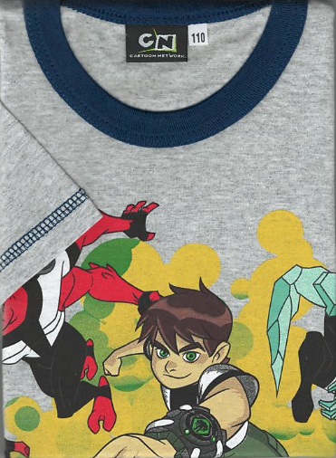 Taro, chlapecké pyžamo 603-Ben, krátký rukáv, šedý melír, vel. 122