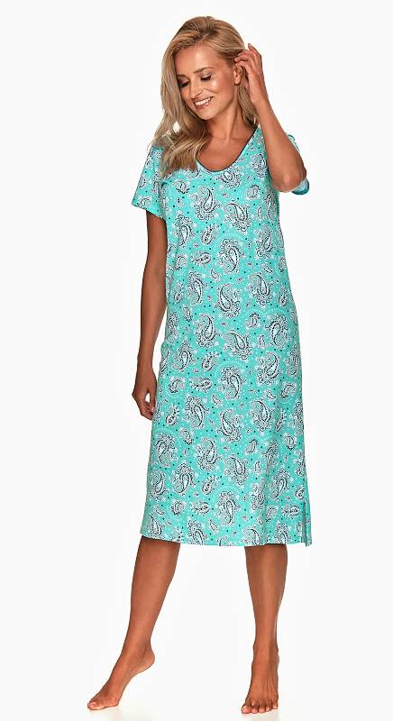 Taro, noční košile 2688-Wanda, krátký rukáv, růžová, vel. L 