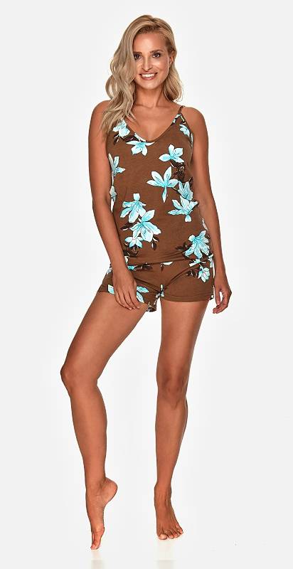 Taro, dámské pyžamo 2682-Marija, hnědá, vel. M