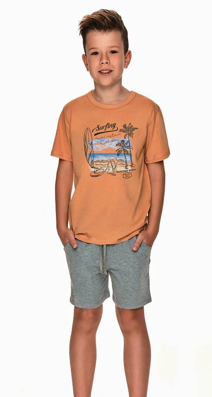 Taro, dětské pyžamo 2748-Wadim, šedý melír, vel. 116