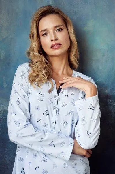 Dámská noční košile 2972-Magnolia, dlouhý rukáv, vel. M