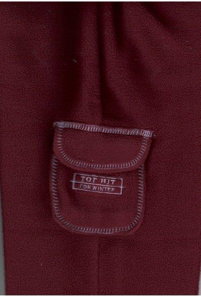 Dívčí flísové kalhoty SDAH-02, mírně rozšířené, vínová, vel. 158