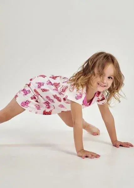 Taro, dětská noční košile 3147/2-Annabel, krátký rukáv, bílá, vel. 110