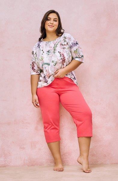 Dámské pyžamo 3157-Olive, krátký rukáv, vel. 6XL