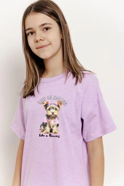 Dívčí noční košile 3378-Jenna, krátký rukáv, vel. 146, 152, 158