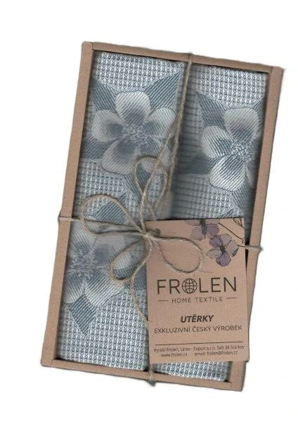 Utěrka Kolumbinka vaflová - 2 ks v eko balení, fialová