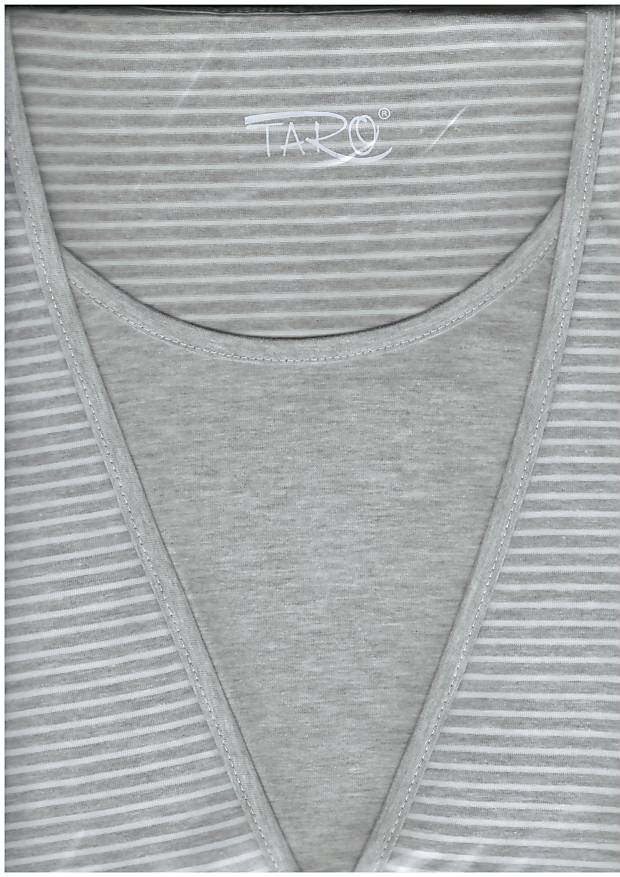 Taro, mateřská noční košile1091- Linda, dl.rukáv, šedo-bílý proužek, vel. S