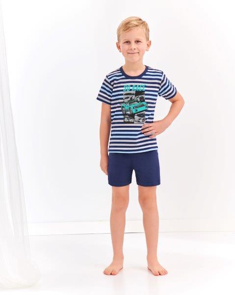 Taro, dětské pyžamo 390/1-Max, krátký rukáv, modrá, vel. 92