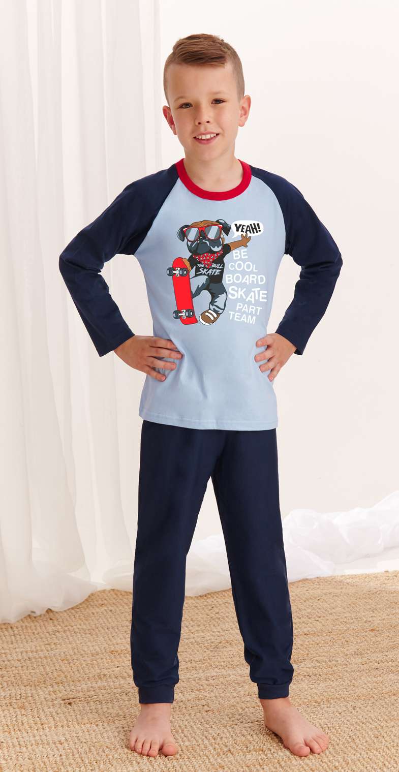Taro, dětské pyžamo 765/1-Gawel, dlouhý rukáv, modrá, vel. 92
